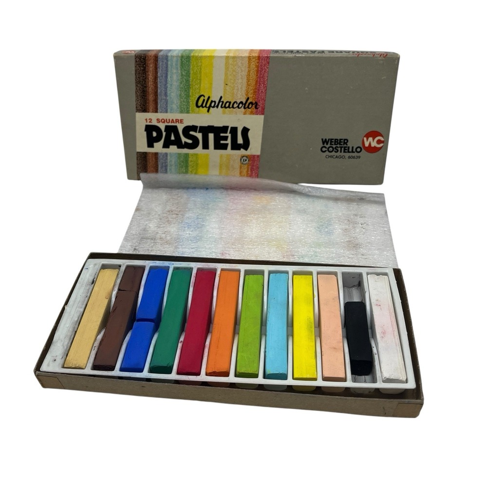 Alphacolor Pastels Weber Costello 12 Squares Alpha Color Vintage